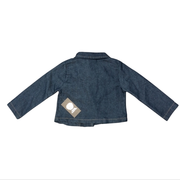 Vince Camuto blue Denim Jacket Toddler Girl T 3. Copper hardware. Cropped - Picture 3 of 7